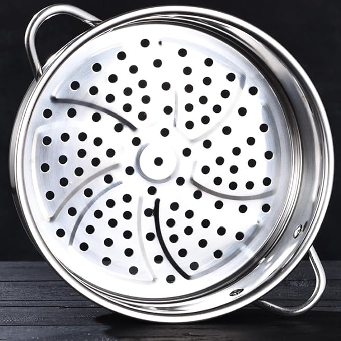BinaryABC Stainless Steel Dumpling Steamer Basket for Pot,20cm Steamer Insert for Food Veggie Rice Noodle Roll (7.87INCH)