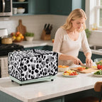 Leopard Print Toaster Oven Dust Cover, Heat-Resistant Case for Toaster Oven, Heavy Duty Washable Dust Cover Fit Most Small Appliance, (Large-18.5*22.5*12.99 inches)