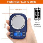 AccuWeight Digital Gram Scale with 300g/0.01g Small Pocket Coffee Scale with High Accuracy, Jewelry Scale with Tare and Calibration for Kitchen Food Scale