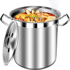 STOCKPOT Extra Large Stock Pot 75 Quart – Heavy Duty Stainless Steel Soup Pot with Lid – Commercial Grade Cooking Stockpot for Boiling, Canning or Large Family Meals