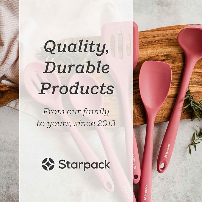 Starpack 'Stir & Serve' Silicone Cooking Utensils Set (5 Pcs) - 10.5" - Kitchen Utensil Set Heat Resistant to 600°F - Kitchen Utensils for Nonstick Cookware - Silicone Utensil Set for Mixing & Cooking