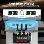 Commercial Soft Serve Ice Cream Machine, 115V Floor Standing, 32-42L/H Output, 2 x 6L Hoppers, True Independent Left/Right System, 2 Compressors, Smart Displays