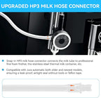 Milk Tube Hose Set for Jura Fully Automatic Coffee Machines, Coffee Milk Tube Fit for Jura ENA E8 GIGA 6 10 W10 Z5 Z6 Z7 Z8 Z9 Z10 J6 J8 J9 S80 WE8,Milk Pipe with HP3 Frother Connectors & Hose Brush