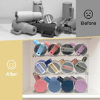 Water Bottle Organizer - Stackable Water Bottle Holder for Cabinet, Large Compartment Tumbler Organizer Wine Racks, Kitchen Organization and Storage for Stanley Cup Holder, 4 Tier Hold 16