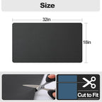 Ecotrim - Dish Drying Mat for Kitchen Counter | Coffee Bar Mat for Countertops | Heat Resistant Drainer Mat with Non-slip Rubber Backed | Hide Stain Kitchen Absorbent Draining Mat | Black 18"x32"