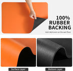 HotLive Dish Drying Mat for Kitchen Counter, Heat Resistant Drainer Mats with Non-slip Rubber Backed, Hide Stain Kitchen Super Absorbent Draining Mat, Easy to Clean Dish Rack Pad, Orange 18"x24"