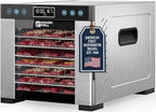 Magic Mill Pro Food Dehydrator Machine | Powerful 600W Rear Fan Even-Drying System | 7 Full-Size Stainless Steel Trays | 95°-176° Temperature Control, 48H Timer, Keep Warm + Auto Shutoff | ETL Listed