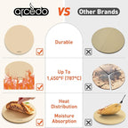 Arcedo Pizza Stone for Oven 16 Inch, Round Baking Stone for Bread Thermal Shock Resistant BBQ Grilling Pizza Pan Cordierite Cooking Pan With PE Scraper