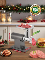 Meat Grinder Electric 3200W Meat Mincer Chopper Machine Multifunctional with Cutting Blade 3 Grinding Plates 3 Sausage Stuffers Kubbe Kit Juicer Cheese Grater Veggie Shredder