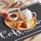 Findosom 12"x 20" Dish Drying Mat, Super Absorbent & Cuttable Coffee Mat, Hide Stain Bar Mat for Kitchen Counter, Coffee Bar Accessories, Black