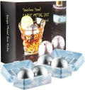 Whiskey Stone Gifts Set, Reusable Metal Ice Cubes, XL Large Stainless Steel Whiskey Stone, Refreezable Ice Ball Set with Storage Case, Unique Christmas Bourbon Gifts, Ice Rocks Wine Chiller