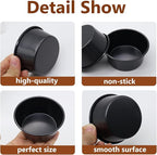 5 Pack Muffin Pans Carbon Steel Popover Pans, Nonstick Pudding Molds Individual Muffin Cupcake Pan for Baking