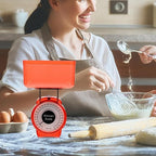 Cabilock Mechanical Kitchen Scale 1kg Portable Plastic Weighing Scale Multipurpose Cooking and Baking Food Measuring Tool Battery-Free Random Color