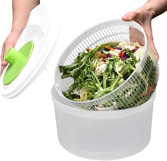 Fruit Food Spinner - Multifunctional Salad Spinner, Washer And Dryer, Cleaner, Kitchen Prep Tool | Salad Spinners | Easy-to-Use Fruit Spinners For Washing, Drying, And Serving Fresh