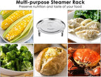 DS. DISTINCTIVE STYLE Steamer Rack 304 Stainless Steel Steaming Rack Steam Tray with Removable Legs for Instant Pressure Cooker Multi-functional Steamer Basket (Silver - 22cm)