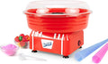 Kool-Aid Cotton Candy Machine - Fun Cotton Candy Machine for Kids with 2 Reusable Cones, 1 Sugar Scoop, and 1 Extractor Head – Red