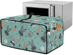 Easter Egg Bunny Carrot Print Toaster Oven Dust Cover Compatible with Most Toasters Ovens, Easter Decor Dust-proof Protector for Kitchen Small Appliance, (Small-14.5*18.46*9 inches)
