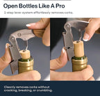 Hicoup Wine Opener - Professional Corkscrews for Wine Bottles w/Foil Cutter and Cap Remover - Manual Wine Key for Servers, Waiters, Bartenders and Home Use - Stainless Steel with Bai Ying Wood Inlay