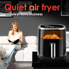 Compact Air Fryer, 9-in-1 with Smart Digital Color TouchScreen Air Fryers, View Window, Air Fry, Roast, Bake,Reheat, Dehydrate, 12 Presets,Dishwasher Safe Basket & Less Oil Nonstick,4.2QT