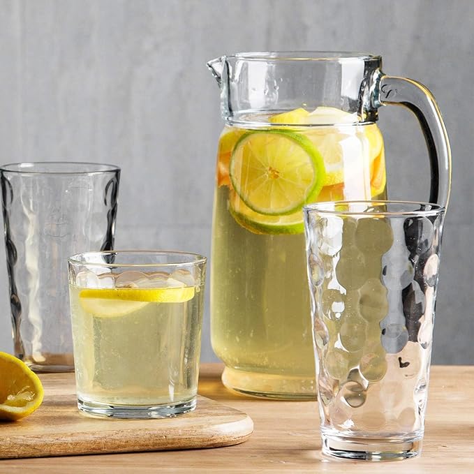 Home Essentials 12-pc Galaxy Glassware - Drinking Glasses, Mixed Drinkware Set. Highball 17 oz. Rock 13 oz. Juice 7 oz. Glass Tumblers