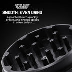 Santa Cruz Shredder Metal Spice Grinder Made in USA (Medium (2.2 Inch), Black)