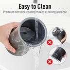 Zulay 4-in-1 Milk Frother and Steamer - Automatic Hot and Cold Foam Maker with Auto Shut Off & Temperature Control for Coffee, Latte, Cappuccino, Hot Chocolate - Black