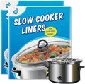 Slow Cooker Liners 40 Count Cooking Bags Extra Large Size Disposable Pot Liners, Fit 6QT to 10QT for Slow Cooker Cooking Trays Suitable for Oval & Round Pots 14"x 22", 40 Liners