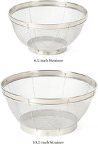 Martha Stewart Covello Stainless Steel Mesh Colander Set 2-Pieces, Silve