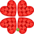 4 Pack 10-Cavity Heart Silicone Molds Non-Stick Food Grade Reusable Baking Molds for Chocolate Candy Gummy Jello Ice Cube Soap DIY Valentine's Day Craft Making