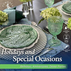 Yungala Green Wine Glasses Set of 6 Vintage Hobnail Goblets 10 oz Dishwasher Safe