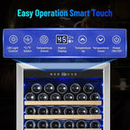 ORYMUSE Freestanding 180 Bottle Wine Fridge - 24" Built-in Cooler with Upgraded Compressor Cooling and Intelligent Temperature Memory, Large Capacity Refrigerator
