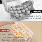 CAKETIME Mini Cupcake Pans, Metal Reinforced Frame Silicone Mini Muffin Pan Nonstick 24 Cups Easy to Handle for Baking Muffins, Cupcakes, Egg Bites 1 Pack