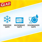 Glad GladWare MatchWare Food Storage Containers with Lids, No BPA Reusable Plastic 20 Piece Variety Pack for Lunches, Meal Prep, and Leftovers, Leak Resistant, Microwave and Dishwasher Safe - 2 Pack