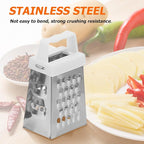 BESPORTBLE 3pcs Stainless Steel Multifunctional Vegetable Slicer with Non-slip Base Mini Cheese Grater and Potato Carrot Shredder for Safe Efficient Kitchen Food Preparation