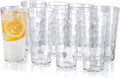 KOXIN-KARLU Mixed Drinkware 26-ounce Plastic Tumbler Acrylic Water Glasses, set of 8 Clear