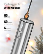 Electric Wine Opener Set - Premium Wine Gifts with Wine Opener, Foil Cutter, Wine Aerator, Vacuum Stopper, and Elegant Gift Box - Ideal Christmas Gift for Unforgettable Moments