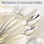 Astercook 24 Piece Stainless Steel Silverware Set for 4 – Flatware Set with Steak Knives