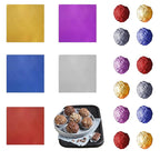 PABCK 500 Pcs 5 Colors Chocolate Candy Wrappers Aluminium Foil Wrapping Papers Square Sweets Lolly Paper Food Tin Foil Wrapper for Candy Packaging Decoration (5.9x5.9 inches)