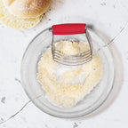 ALLTOP Pastry Blender Cutter, Stainless Steel Dough Masher for Butter, Biscuit, Baking, Kneading, Dough, Flakier and Fluffier Pie Crusts, Almond - Hand Kitchen Tool (1 Pack, Red)