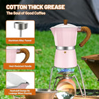 9 Cup Aluminum Espresso Stovetop Moka Pot Express Coffee Maker Percolator Italian Classic Mocha Coffee Machine for Italian and Cuban Cafe Brewing for Home & Camping 450ml 15oz