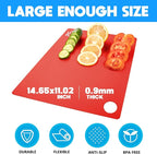 GoodLuck 10 Pieces Flexible Cutting Boards with Hanging Hole, BPA Free Plastic Cutting Boards for Kitchen, Non Slip Cutting Mat for Meat and Vegetables