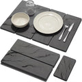 Large Stone Dish Drying Mat for Kitchen Counter, 2 PCS Quick Dry Diatomaceous Earth Dish Mat Set – Foldable Water Absorbing Kitchen Accessories for Countertop(Dark Gray 24"x16"&8"x4")