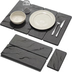Large Stone Dish Drying Mat for Kitchen Counter, 2 PCS Quick Dry Diatomaceous Earth Dish Mat Set – Foldable Water Absorbing Kitchen Accessories for Countertop(Dark Gray 24"x16"&8"x4")