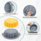 To encounter 51 Piece Silicone Baking Pan Set, Non-Stick Bakeware Set with Baking Pans, Reusable Donut Mold, Food-Grade Silicone Molds for Cakes, Cookies, Muffins, Bread, Light Grey