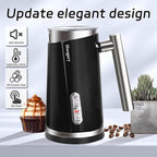 Huogary Milk Frother, 4 in 1 Electric Milk Steamer, Automatic Hot & Cold Foam Maker, Milk Warmer for Coffee, Latte, Cappuccino, Macchiato, 120V