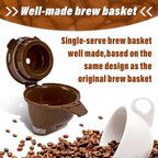 Single Serving Ground Coffee Brew Filter/Holder Basket for Hamilton beach flexbrew replacement parts 49957 49974 49976 49979 49957 49954 49947 49940 49950 49966 49968 Reusable coffee filter Brown (1)