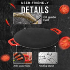 Indoor Smokeless Electric Griddle, 2026 Upgraded 1500w Portable Electric Korean BBQ Grill, Non-stick Round Grill Pan for BBQ, Tortillas, Steaks, Burgers, Pancakes (11.8in)