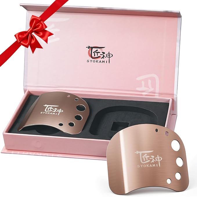 Stainless Steel Finger guards for cutting food, Finger Protectors for Slicing as Gift for Couple, Women or Mom with Gift Box Rose Gold