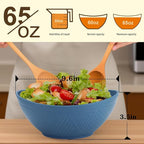 Homienly 9.6 inch Serving Bowls, Large Serving Dishes for Wedding Parties, 60 OZ Centerpiece Serving Bowls for Salad, Popcorn, Pasta, Dinner, Oval Shape, Microwave & Dishwasher Safe, Set of 4, Multi