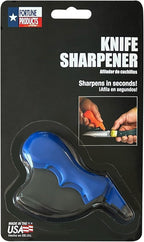 ACCUSHARP Knife Sharpener, Portable and Easy to Use, Hones and Sharpens Cleavers, Kitchen, and Serrated Knives, Sharpens Double Beveled Edge Knives